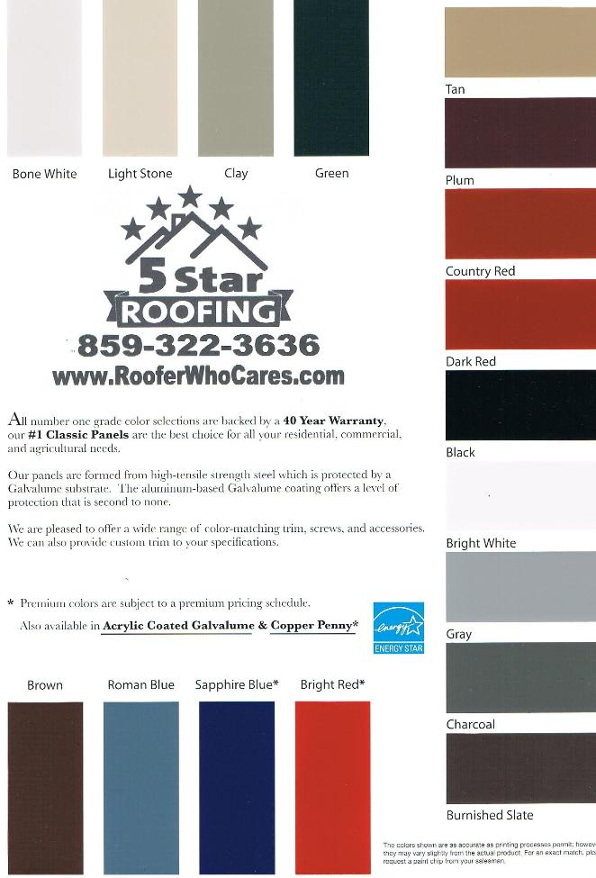 5 Star Roofing / A+ Rating with the Better Business Bureau / Central KY